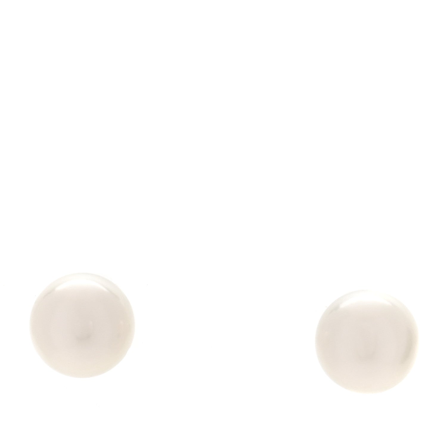 Tiffany 18K White Gold Akoya Pearl 7-7.5mm Signature Earrings 1 of 5