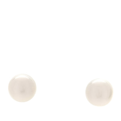 Tiffany 18K White Gold Akoya Pearl 7-7.5mm Signature Earrings 1 of 5