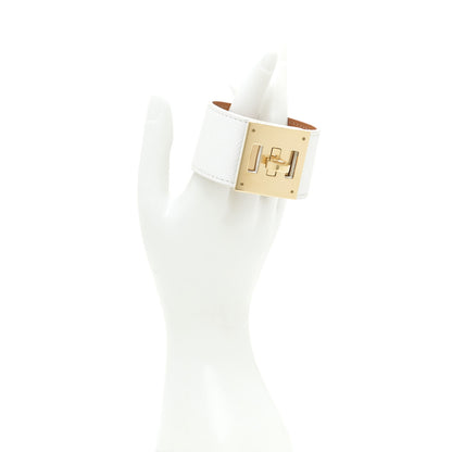 Hermes Epsom Kelly Dog Bracelet White 2 of 10