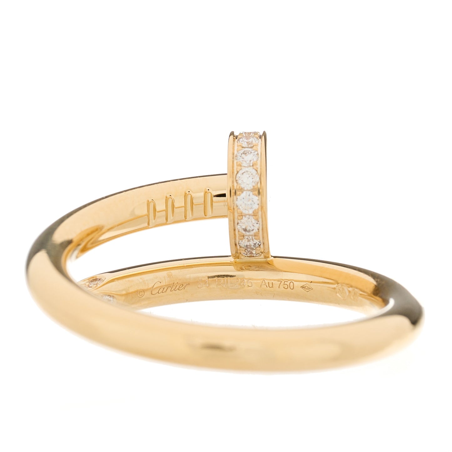 18K Yellow Gold Diamond Juste Un Clou Ring 54 6.75