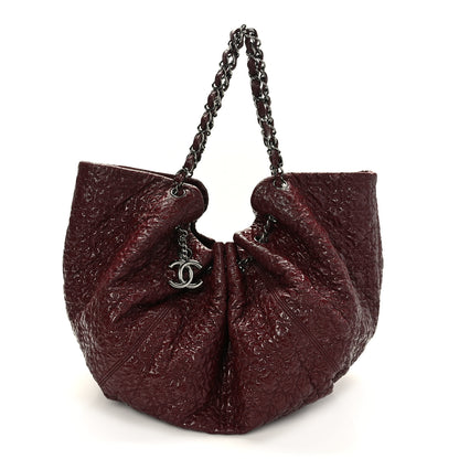 Chanel Vinyl Rock In Moscow Cabas Tote Burgundy 1 of 11