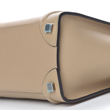 Celine Drummed Calfskin Micro Luggage Dune 9 of 10
