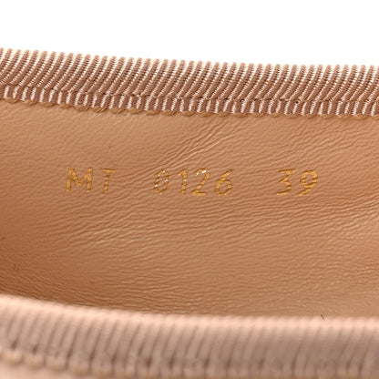 Christian Dior Calfskin Cannage Pearl Bow Ballet Flats 39 Nude 9 of 10