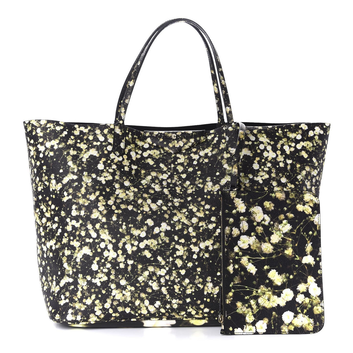 Textured Coated Canvas Baby's Breath Print Large Antigona Tote