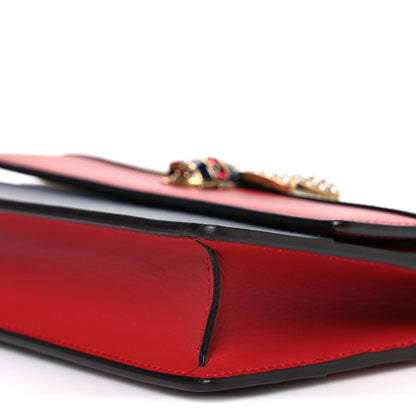 Gucci Calfskin Queen Margaret Chain Wallet Blue Agata Hibiscus Red Mystic White 9 of 9