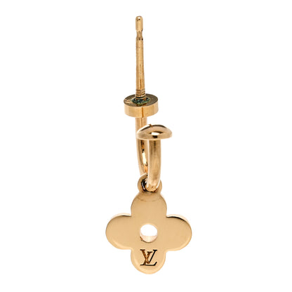 Louis Vuitton Brass Blooming Earrings Gold 4 of 6