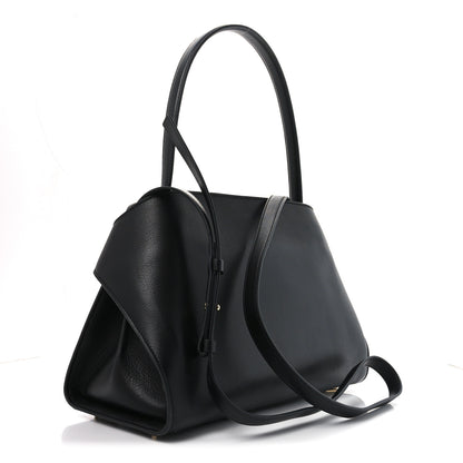 Salvatore Ferragamo Calfskin Medium Hug Soft Bicolor Shoulder Bag Black Borgogna 3 of 9