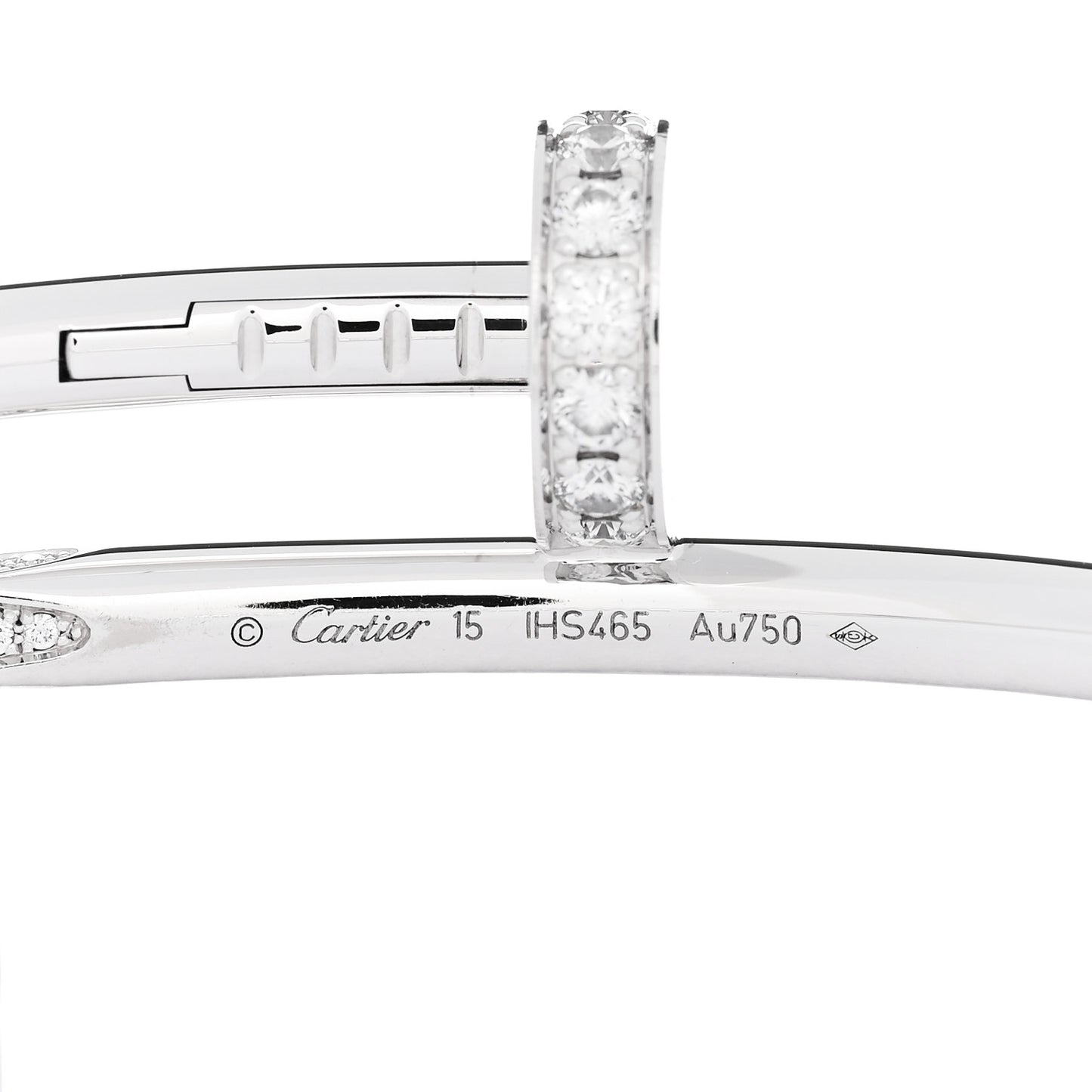 18K White Gold Diamond Juste Un Clou Bracelet 15
