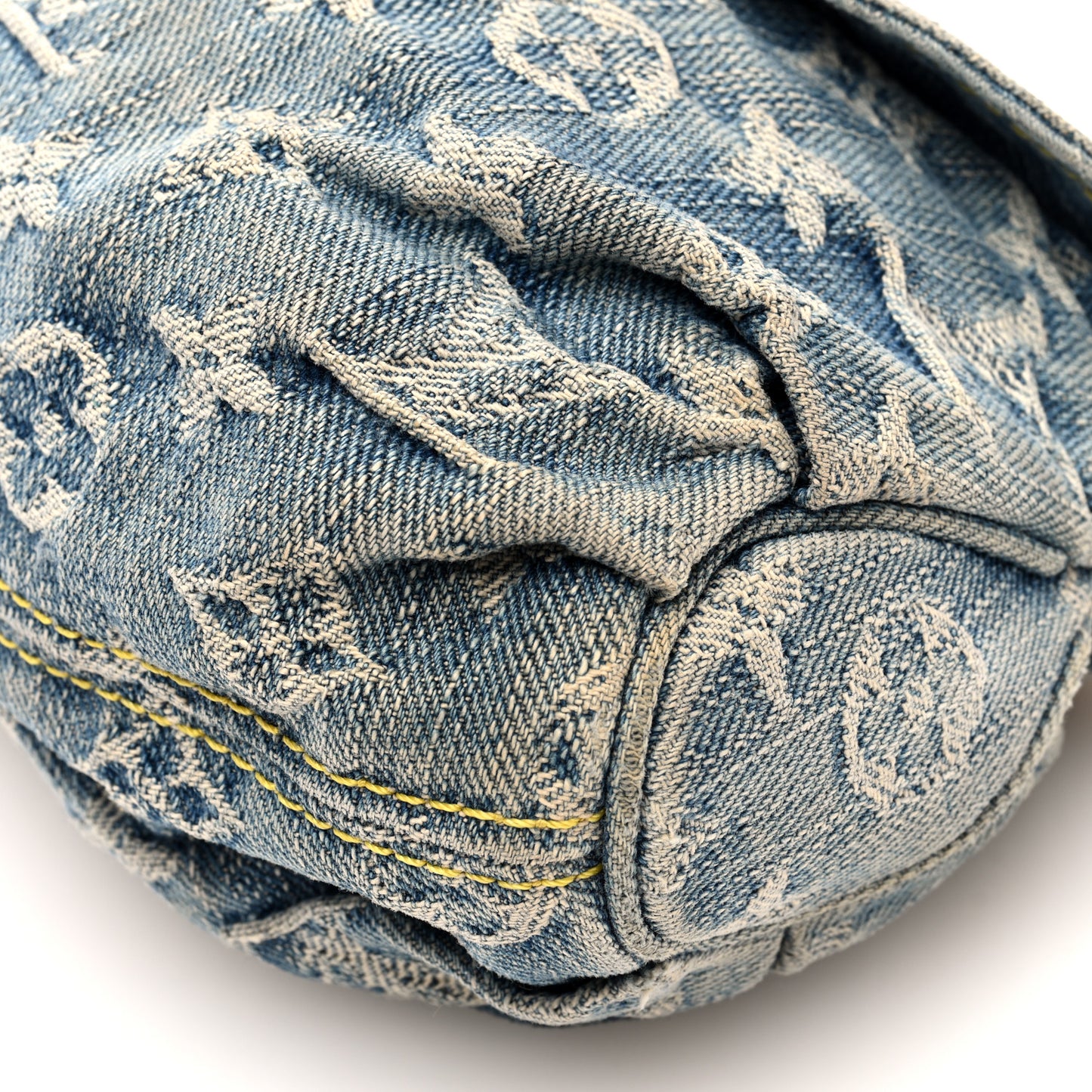 Monogram Denim Mini Pleaty Blue
