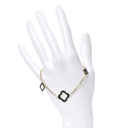 Van Cleef & Arpels 18K Yellow Gold 3 Motifs Byzantine Alhambra Bracelet 2 of 7