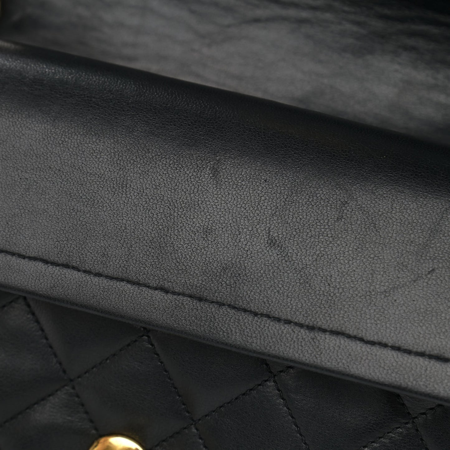 Lambskin Quilted Small Double Flap Black