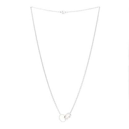 Cartier 18K White Gold Interlocking LOVE Necklace 3 of 6