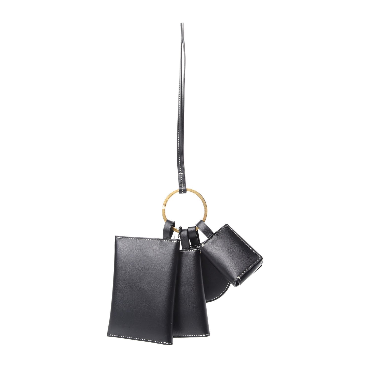 Celine Smooth Calfskin Multi Key Ring Wristlet Black 2 of 5