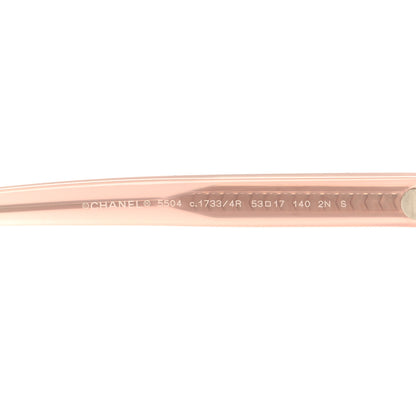 Chanel Acetate Rectangle Sunglasses 5504 Light Pink 5 of 6