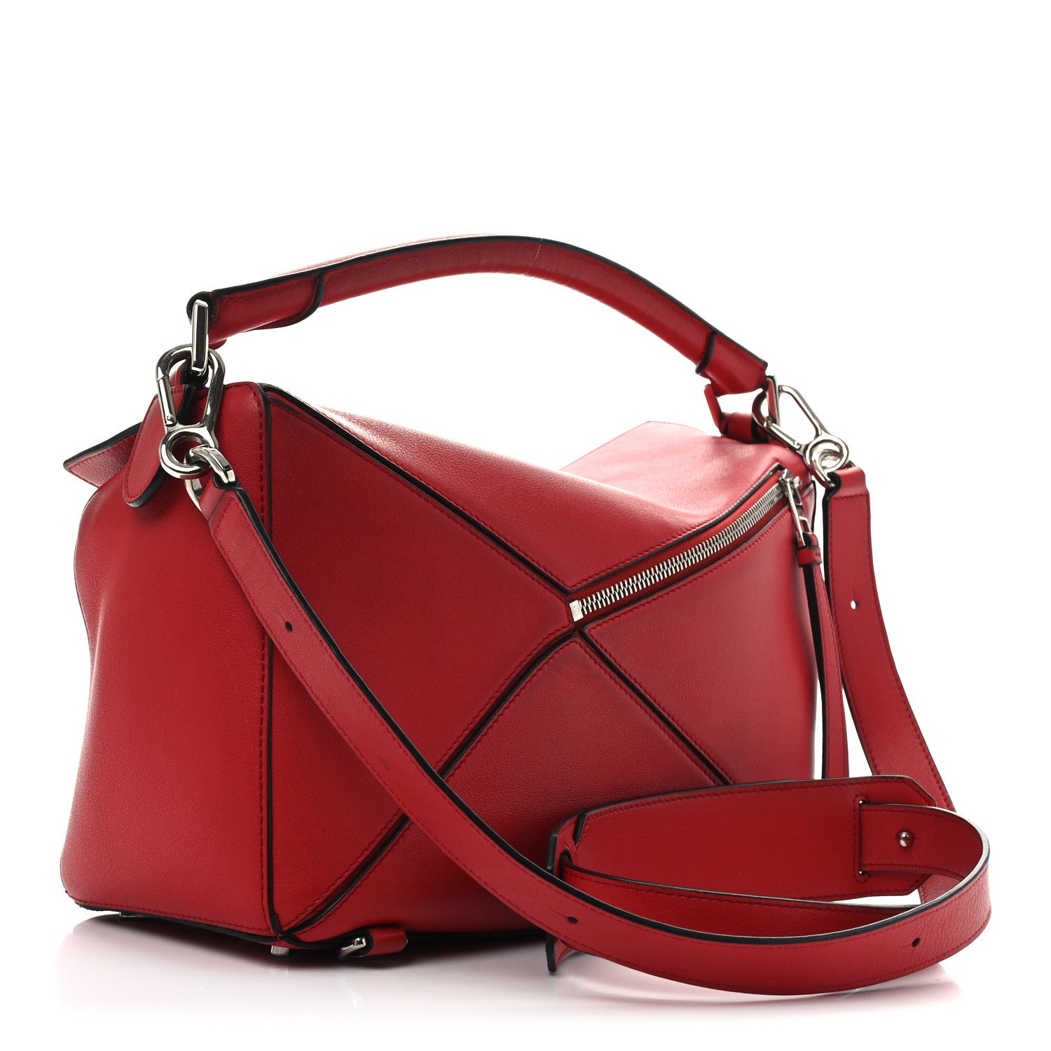 Loewe Calfskin Medium Puzzle Bag Scarlet 3 of 10