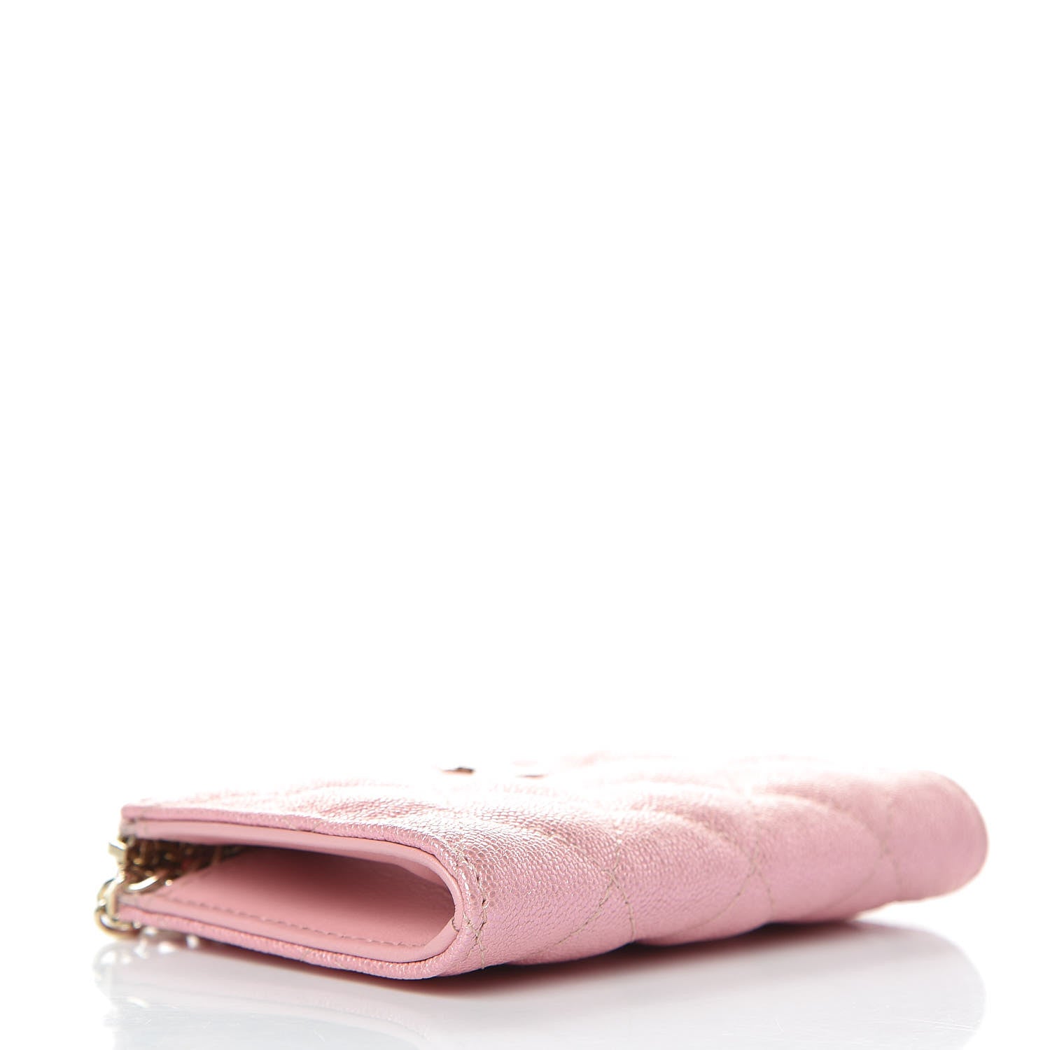 Chanel Iridescent Caviar Quilted Zipped Key Holder Case Rose Pink 4 of 8