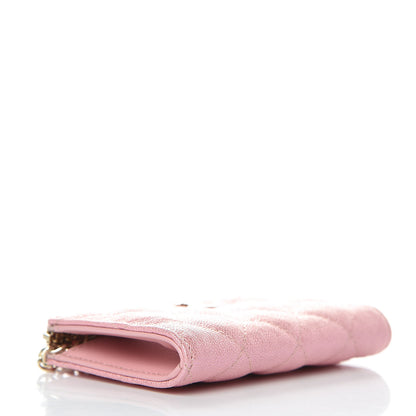 Chanel Iridescent Caviar Quilted Zipped Key Holder Case Rose Pink 4 of 8