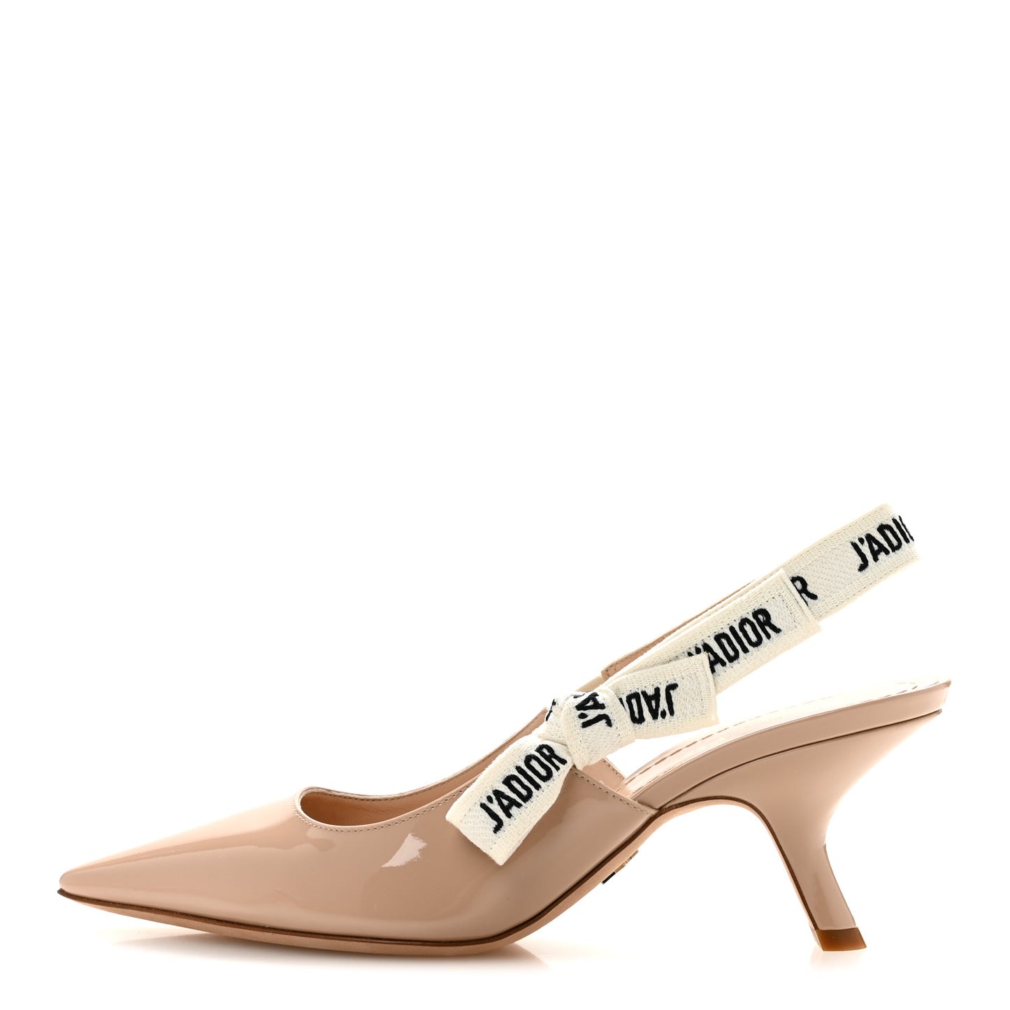 Patent Ribbon J'Adior Slingback 65mm Pumps 37.5 Nude