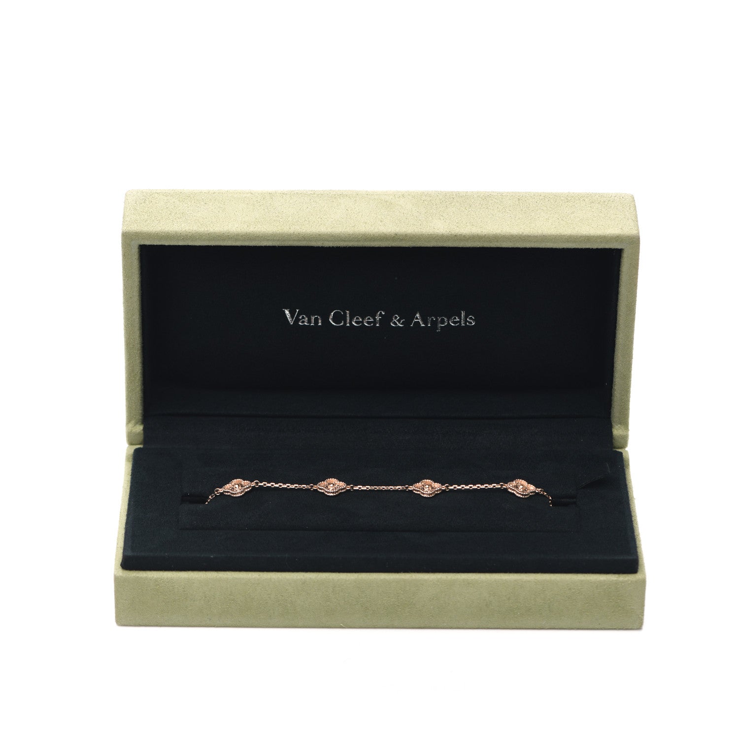 Van Cleef & Arpels 18K Rose Gold 6 Motifs Sweet Alhambra Bracelet 6 of 6