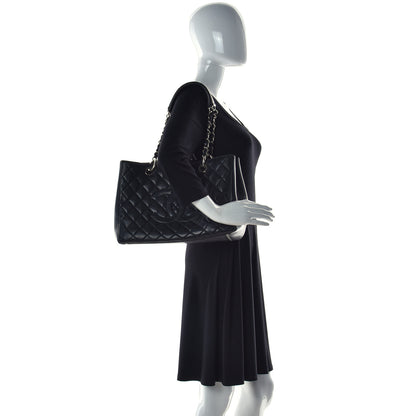 Chanel Caviar Quilted Grand Shopping Tote GST Black 2 of 7