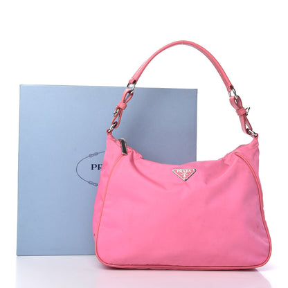 Prada Tessuto Nylon Shoulder Bag Begonia 11 of 11