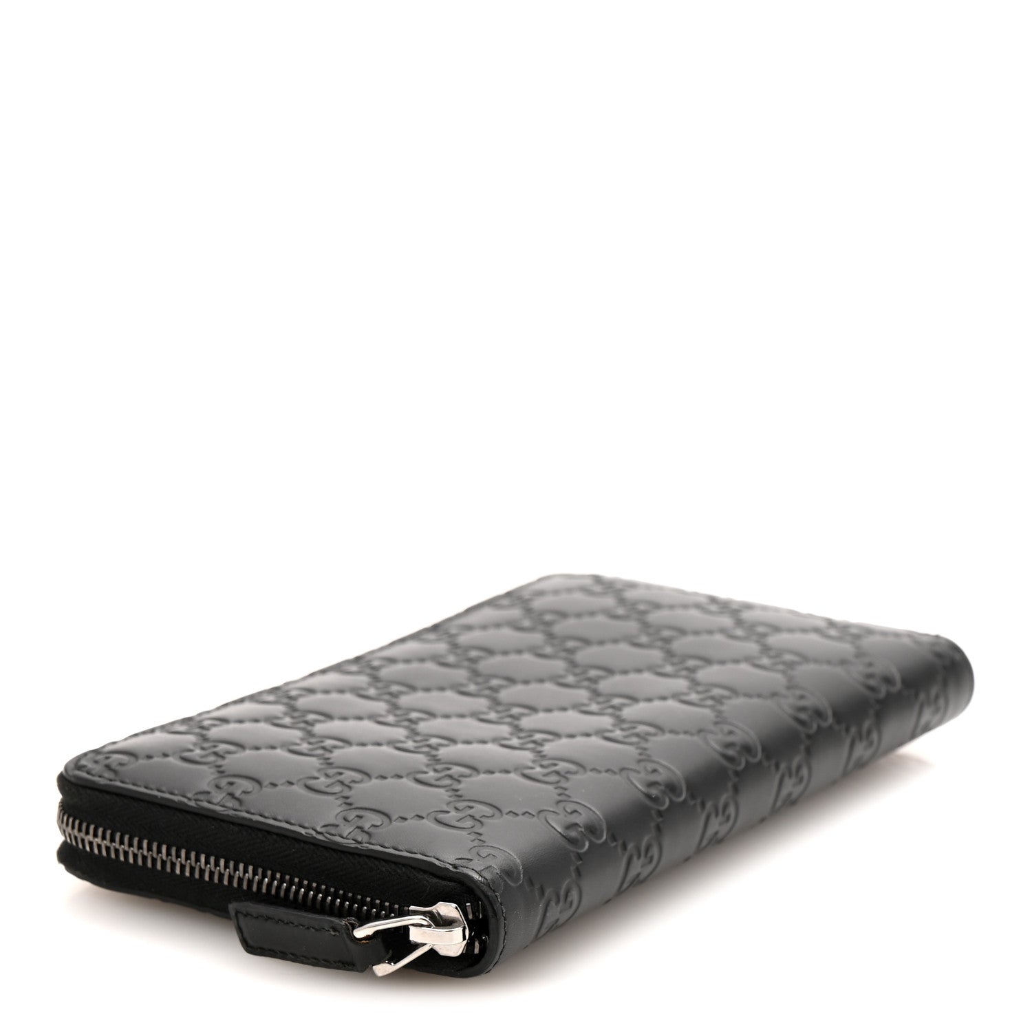 Gucci Guccissima Signature Zip Around Organizer Wallet Black 4 of 10