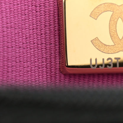 Chanel Caviar Quilted Textured CC Wallet On Chain WOC Black 7 of 10