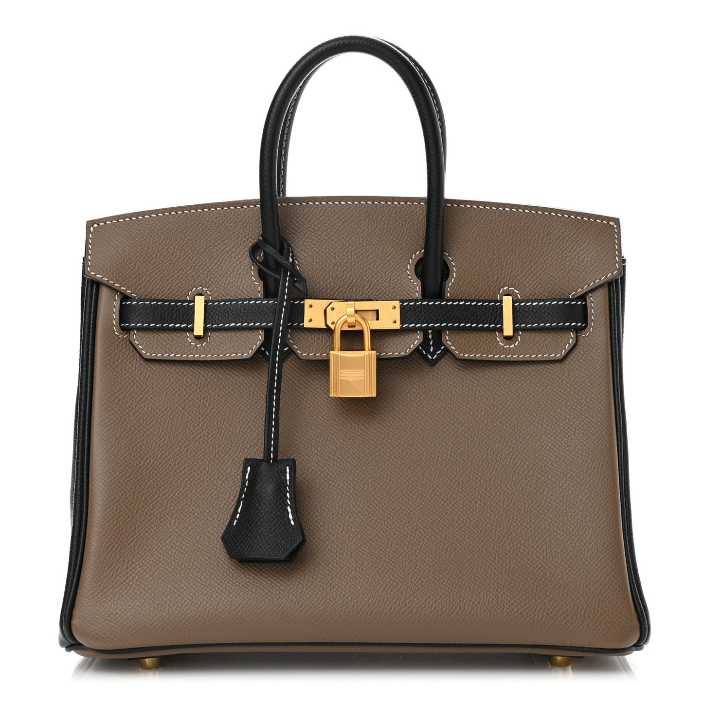 Epsom Horseshoe Birkin 25 Etoupe Black