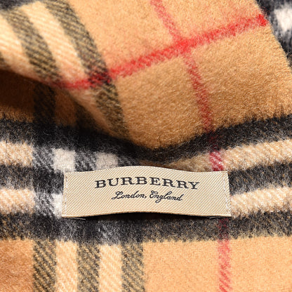 Burberry Cashmere Vintage Check Fringe Scarf Antique Yellow 4 of 5