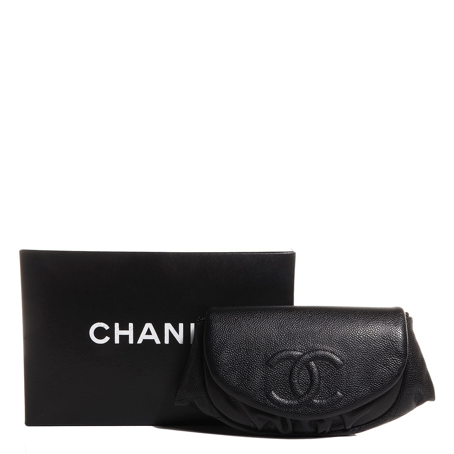 Chanel Caviar Half Moon Wallet On Chain WOC Black 9 of 9