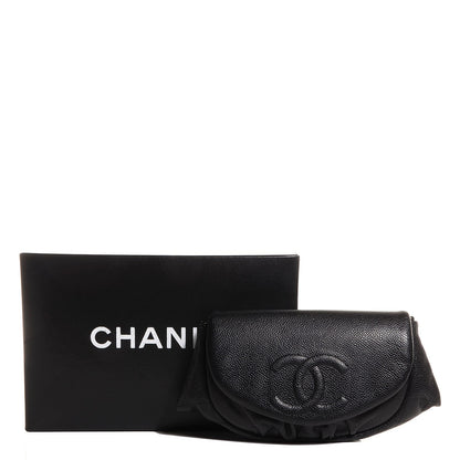 Chanel Caviar Half Moon Wallet On Chain WOC Black 9 of 9