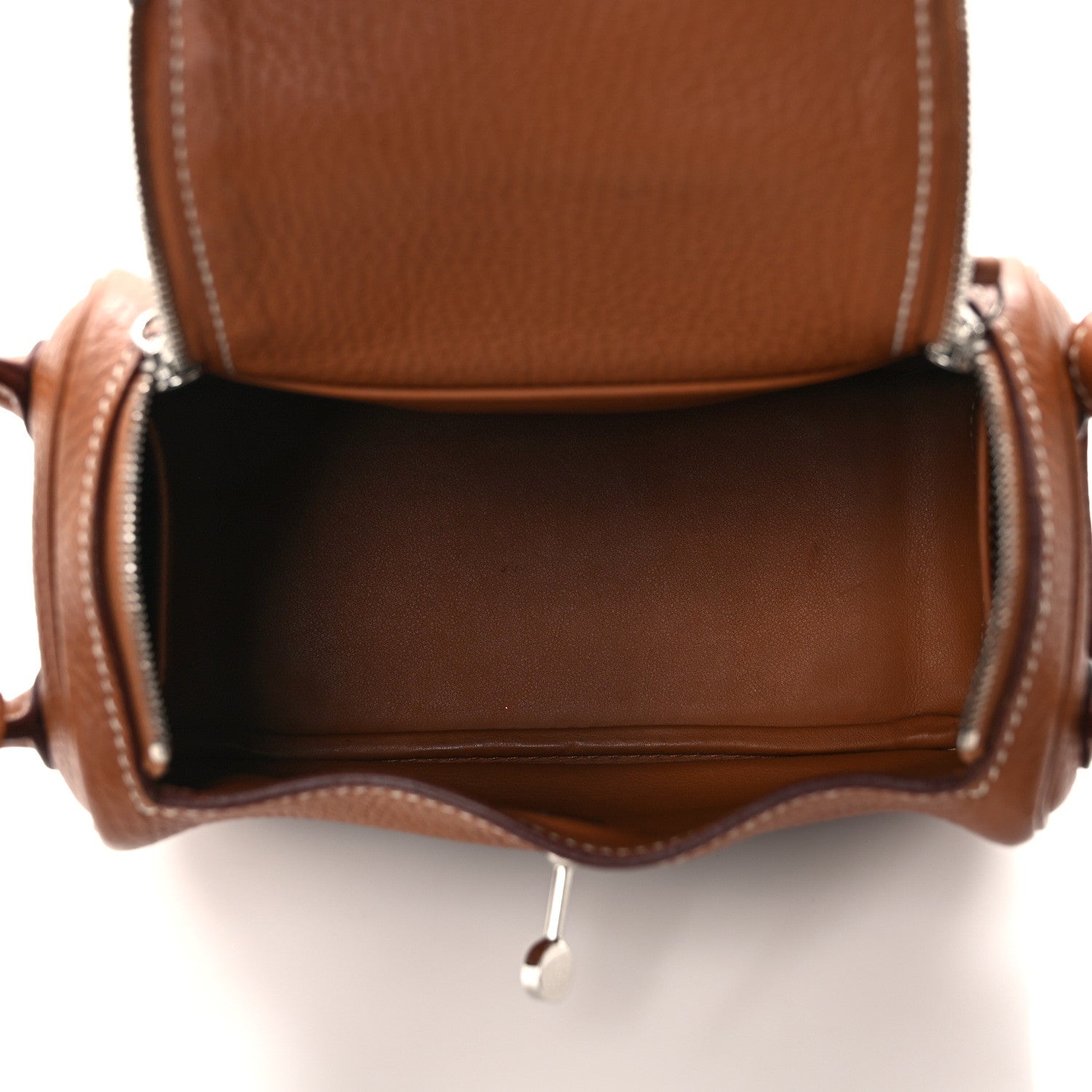 Hermes Taurillon Clemence Mini Lindy 20 Gold 5 of 13