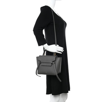 Celine Grained Calfskin Nano Belt Bag Grey 2 of 10