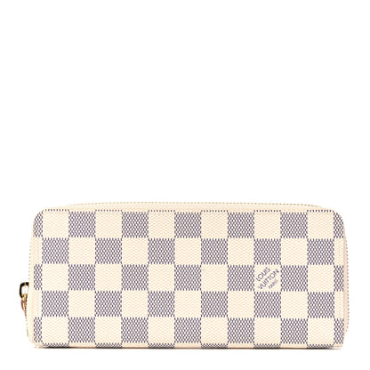 Louis Vuitton Damier Azur Clemence Wallet Rose Ballerine 1 of 7