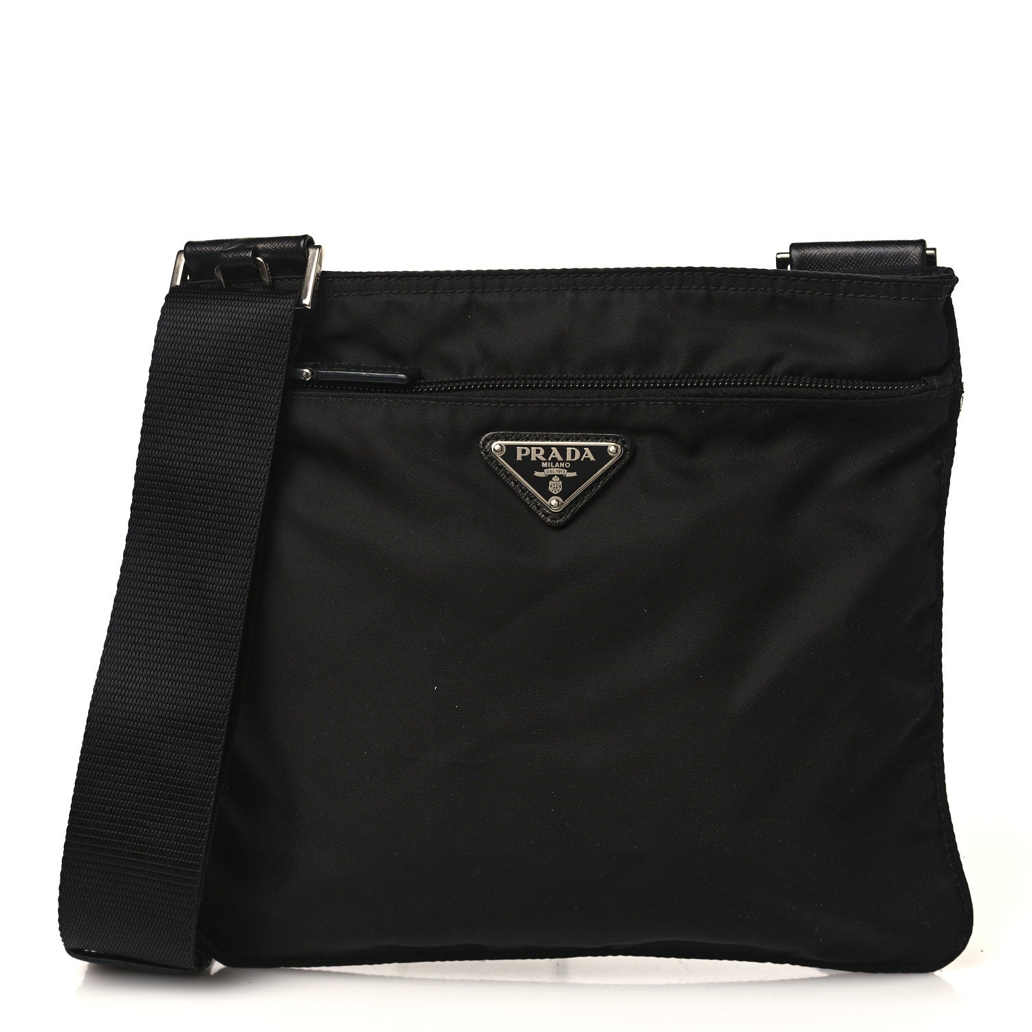 Prada Tessuto Nylon Messenger Bag Black 1 of 7