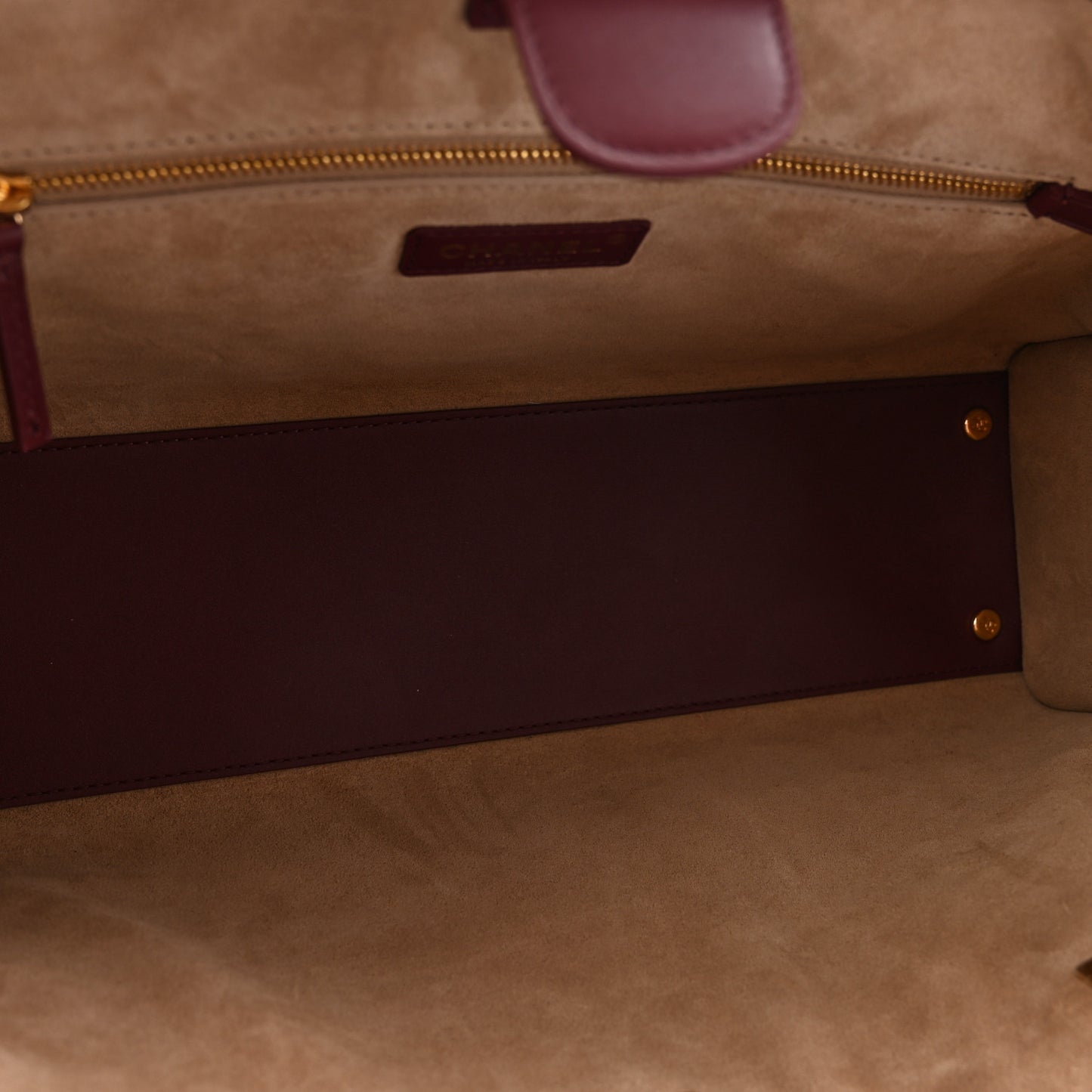 Calfskin Archetype Small Shopping Tote Dark Burgundy
