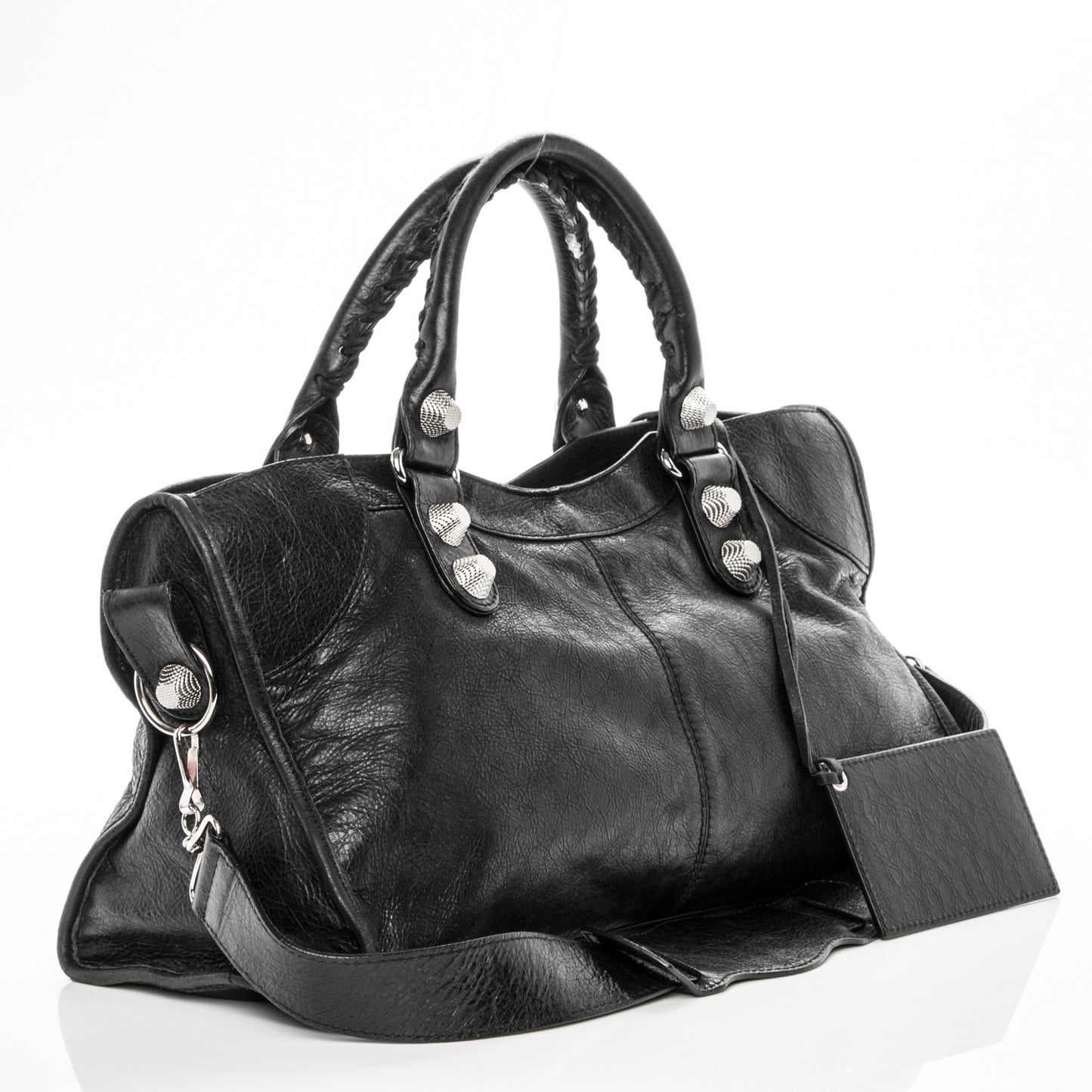 Agneau Giant 21 Silver Hardware Part Time Black