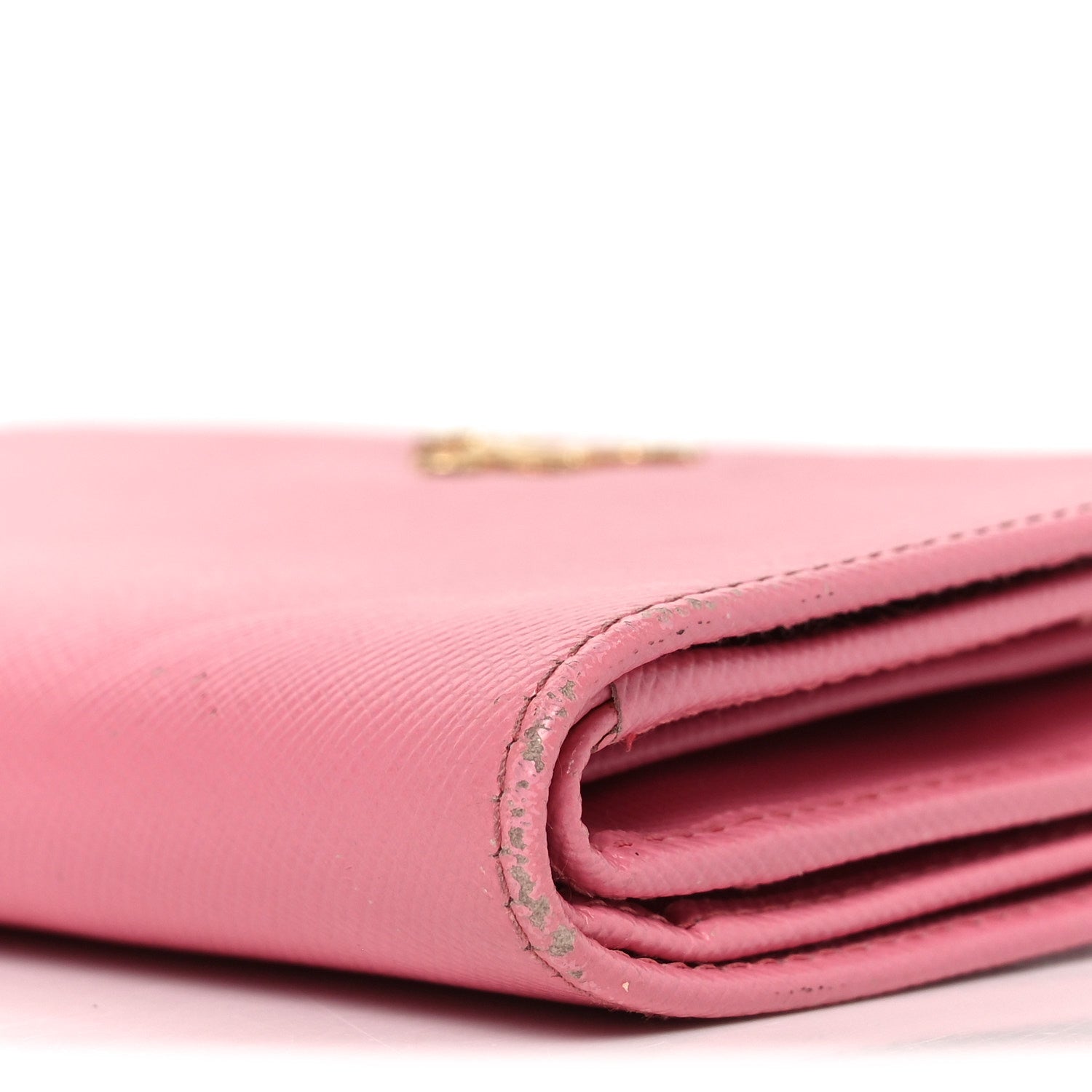 Prada Saffiano Metal Compact Wallet Peonia Petalo 8 of 8