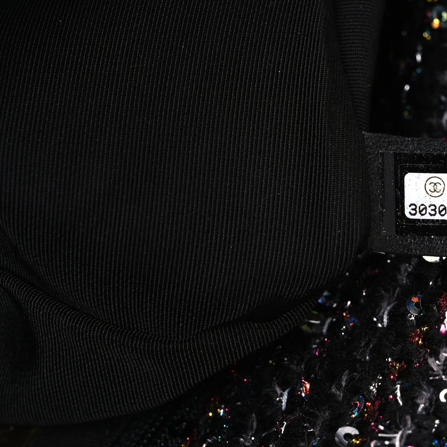 Chanel Tweed Sequin Quilted Medium Chanel 19 Flap Black Multicolor 7 of 10