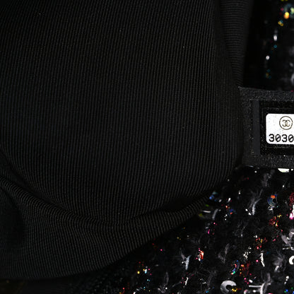 Chanel Tweed Sequin Quilted Medium Chanel 19 Flap Black Multicolor 7 of 10