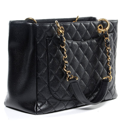Chanel Caviar Grand Shopping Tote GST Black 3 of 8