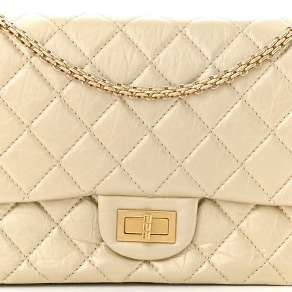 Chanel Metallic Aged Calfskin Quilted 2.55 Reissue 226 Flap Pale Gold 8 of 11