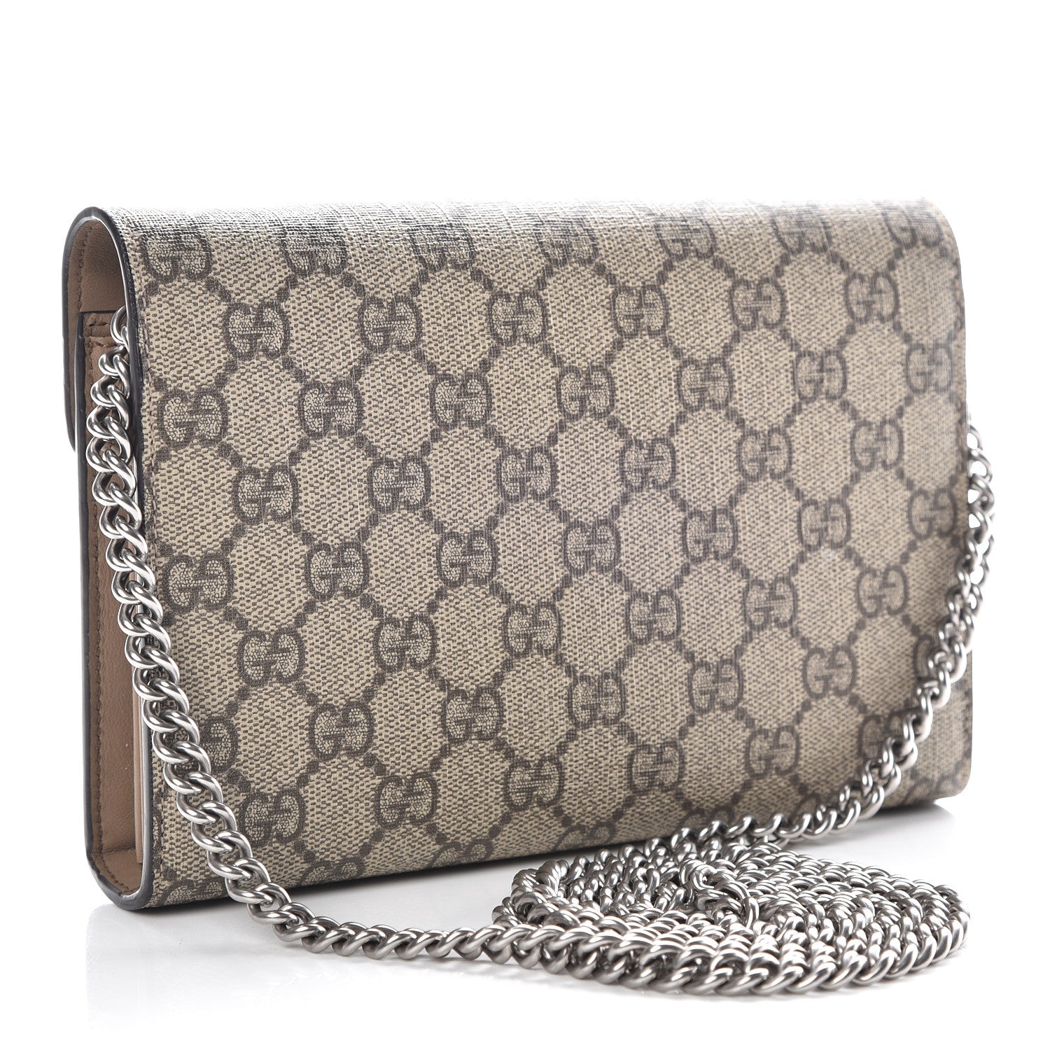 Gucci GG Supreme Monogram Mini Dionysus Chain Wallet Beige Taupe 3 of 9