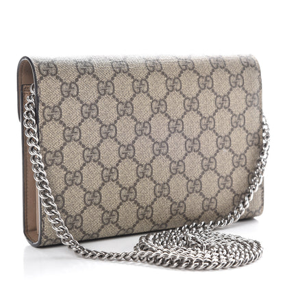 Gucci GG Supreme Monogram Mini Dionysus Chain Wallet Beige Taupe 3 of 9