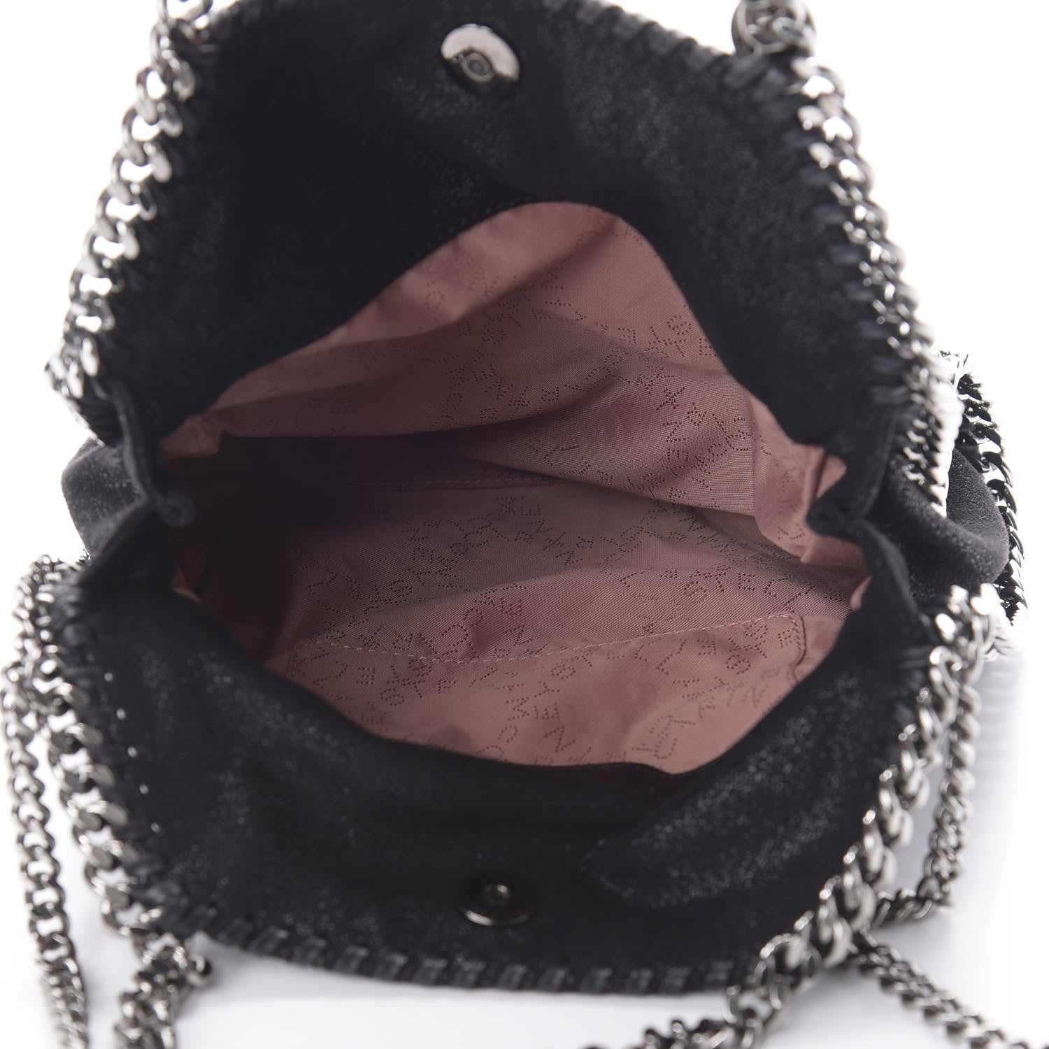 Stella McCartney Shaggy Deer Mini Falabella Fold Over Tote Black 5 of 9