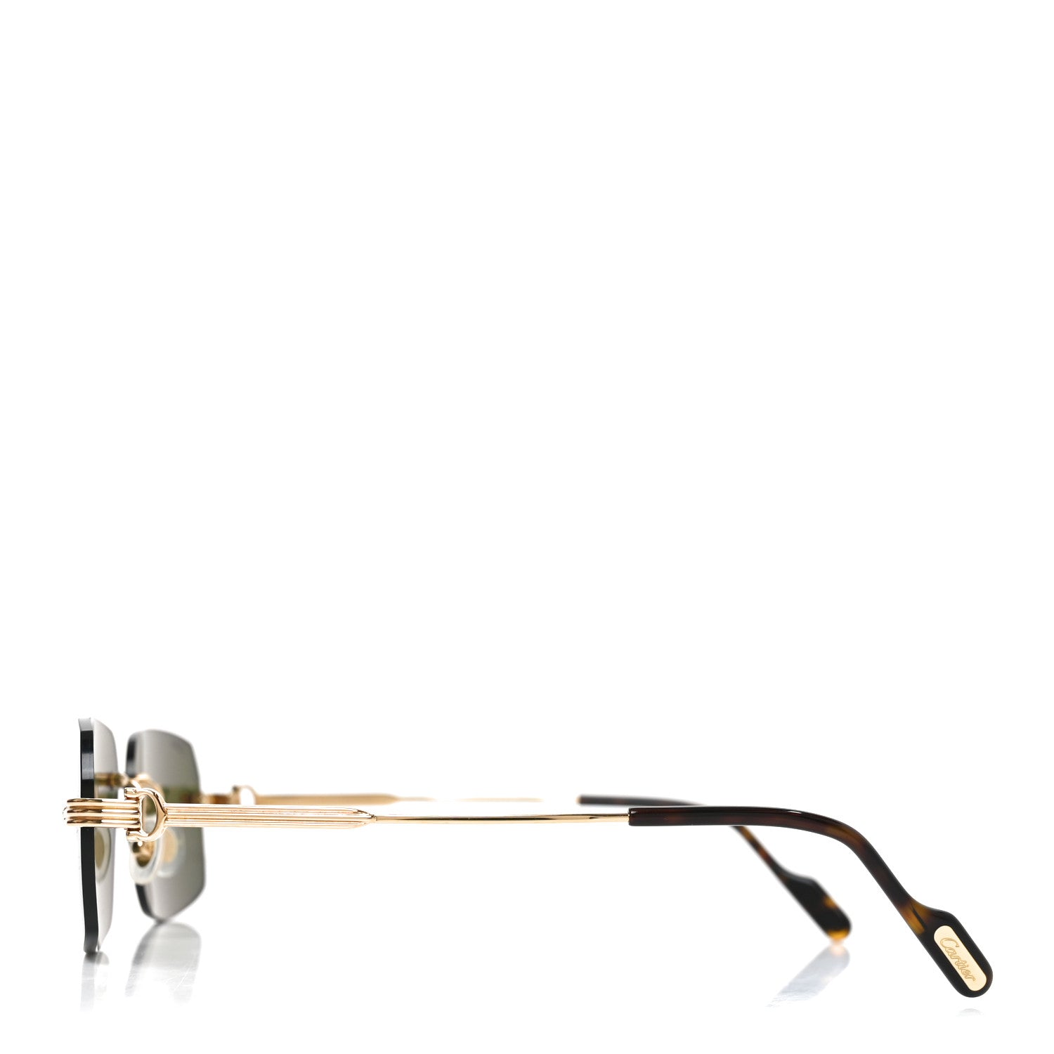 Cartier Premiere De Cartier Square Sunglasses Gold Black 3 of 7