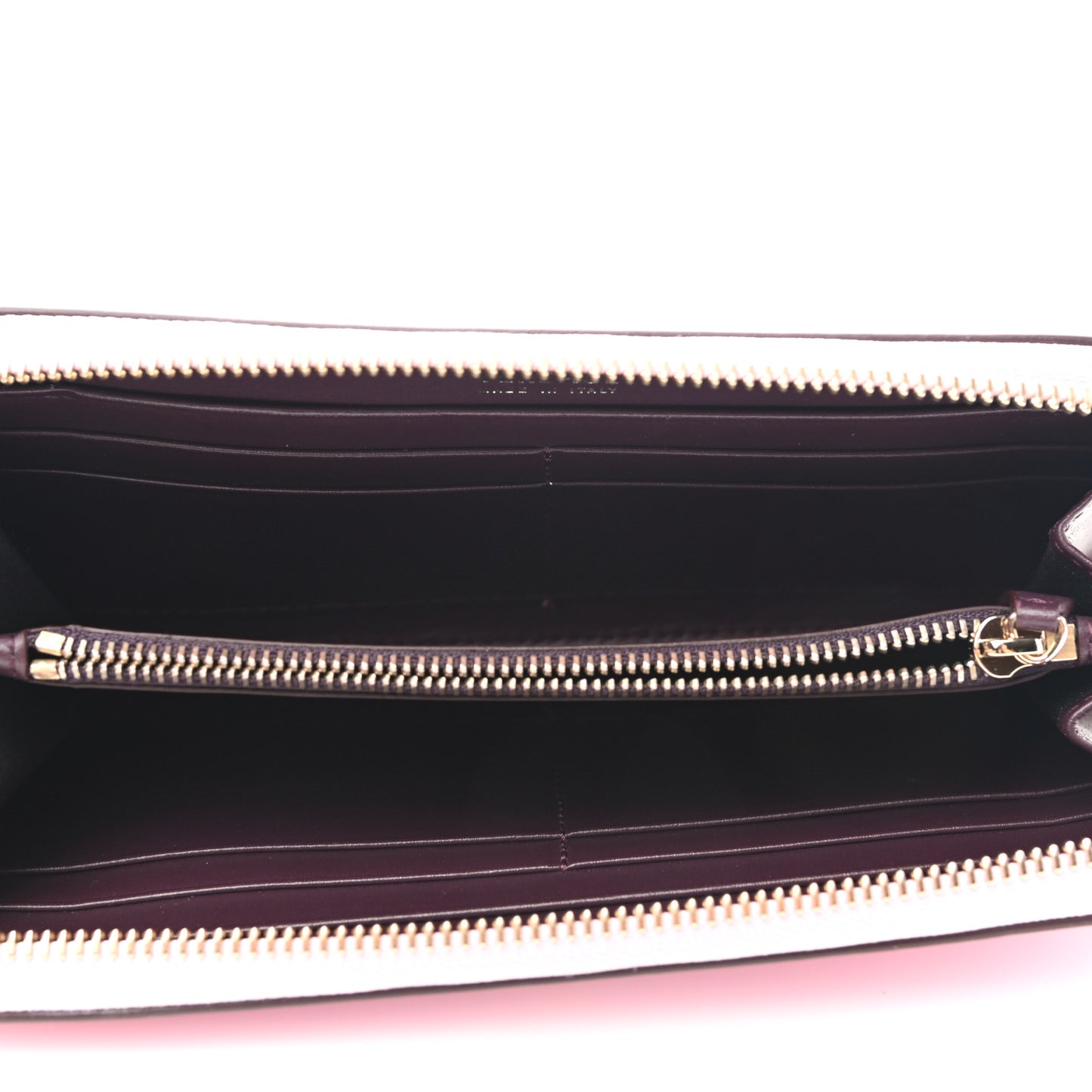 Nappa Zip Around Wallet Pink