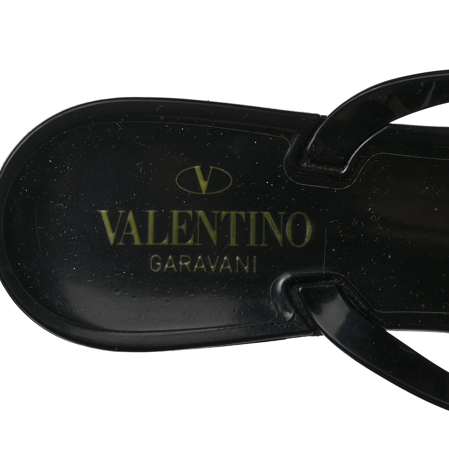 PVC Jelly Rose Thong Sandals 41 Black Beige