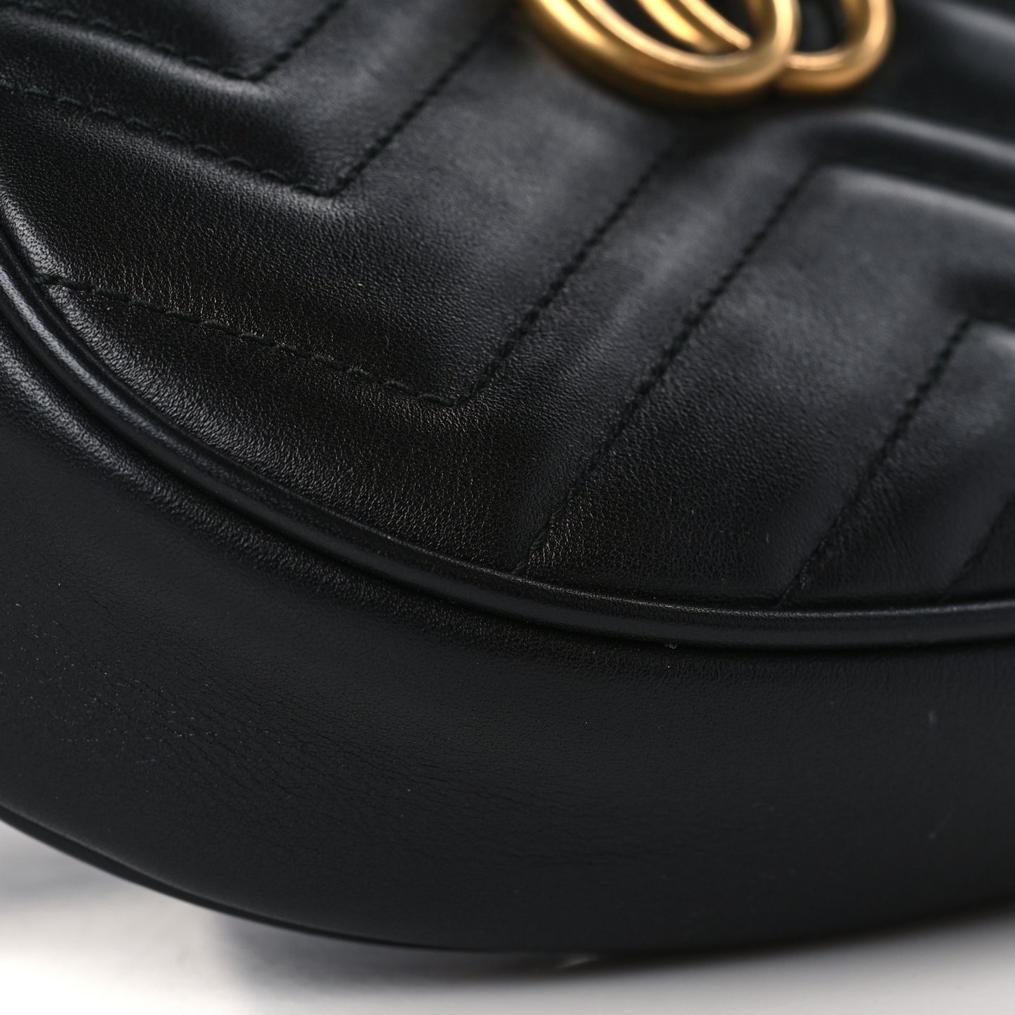 Calfskin Matelasse GG Marmont Belt Bag 85 34 Black