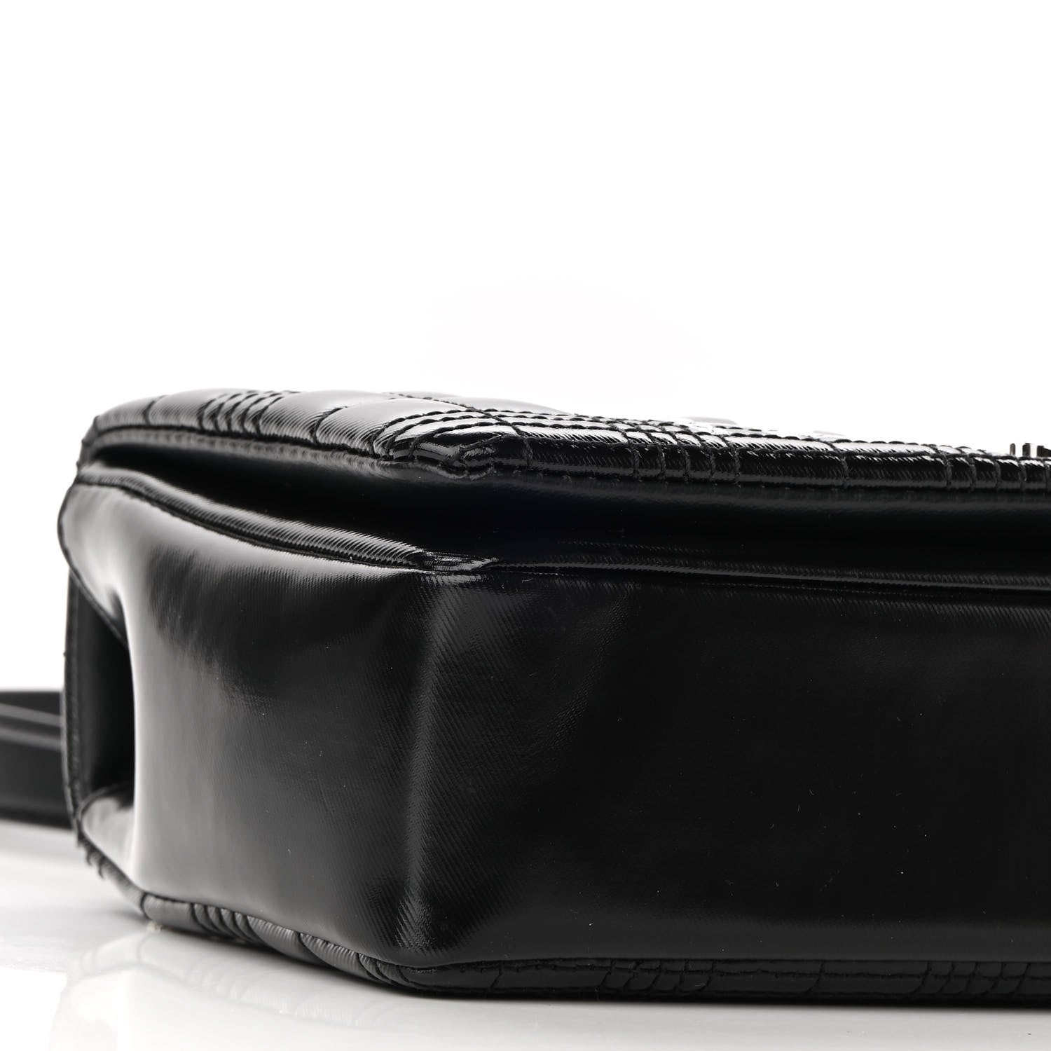 Burberry Patent Quilted Horseferry Print Small Lola Bag Black 4 of 9